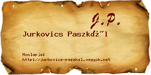 Jurkovics Paszkál névjegykártya