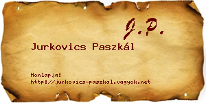 Jurkovics Paszkál névjegykártya